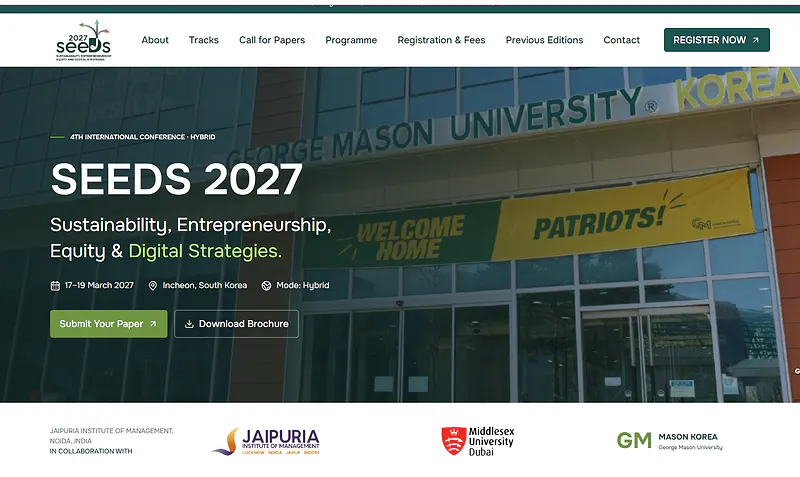 SEEDS 2027 Conference: Call for Papers, Dates & Fees | Hybrid |  South Korea