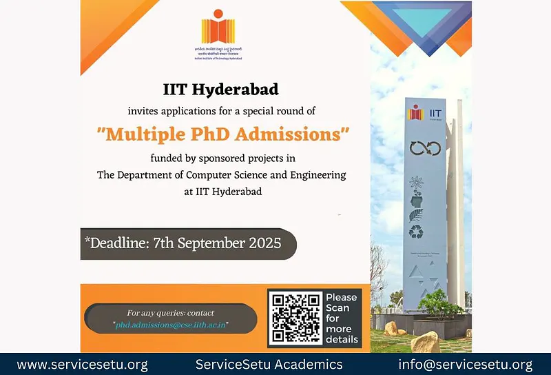 IIT Hyderabad — Special Round: Multiple Ph.D. Admissions