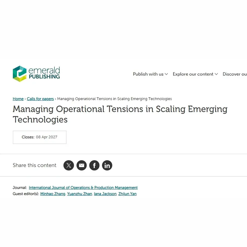 Managing Operational Tensions in Scaling Emerging Technologies