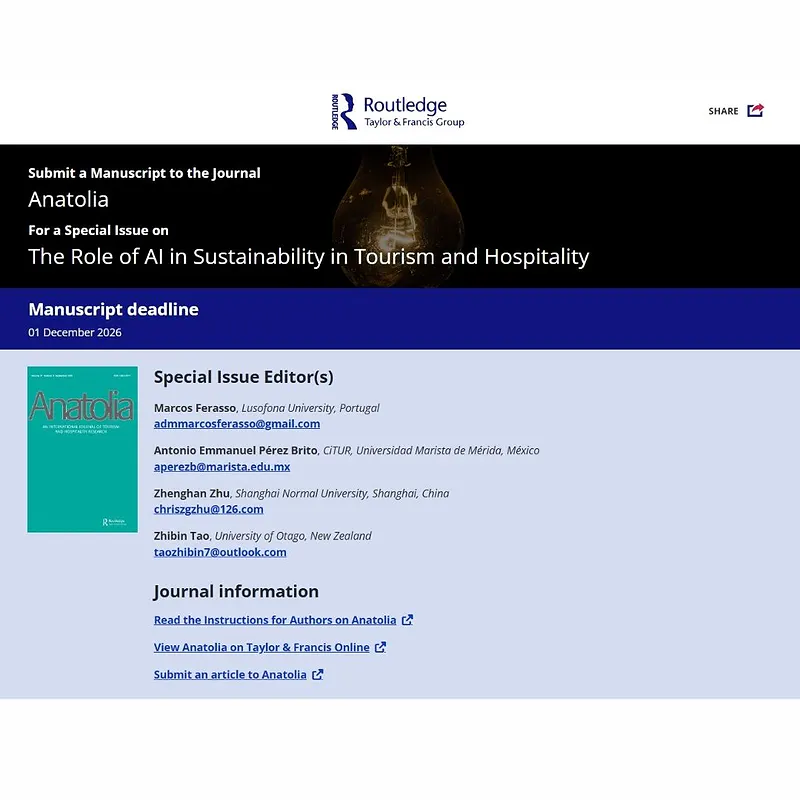 The Role of AI in Sustainability in Tourism and Hospitality