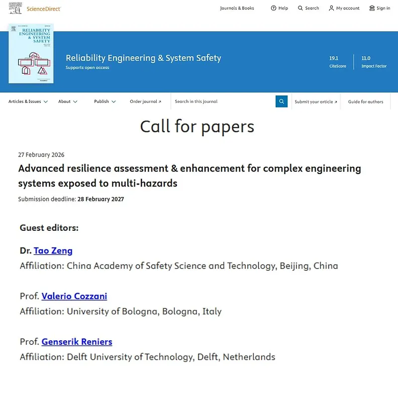 "Advanced resilience assessment & enhancement for complex engineering systems exposed to multi-hazards"