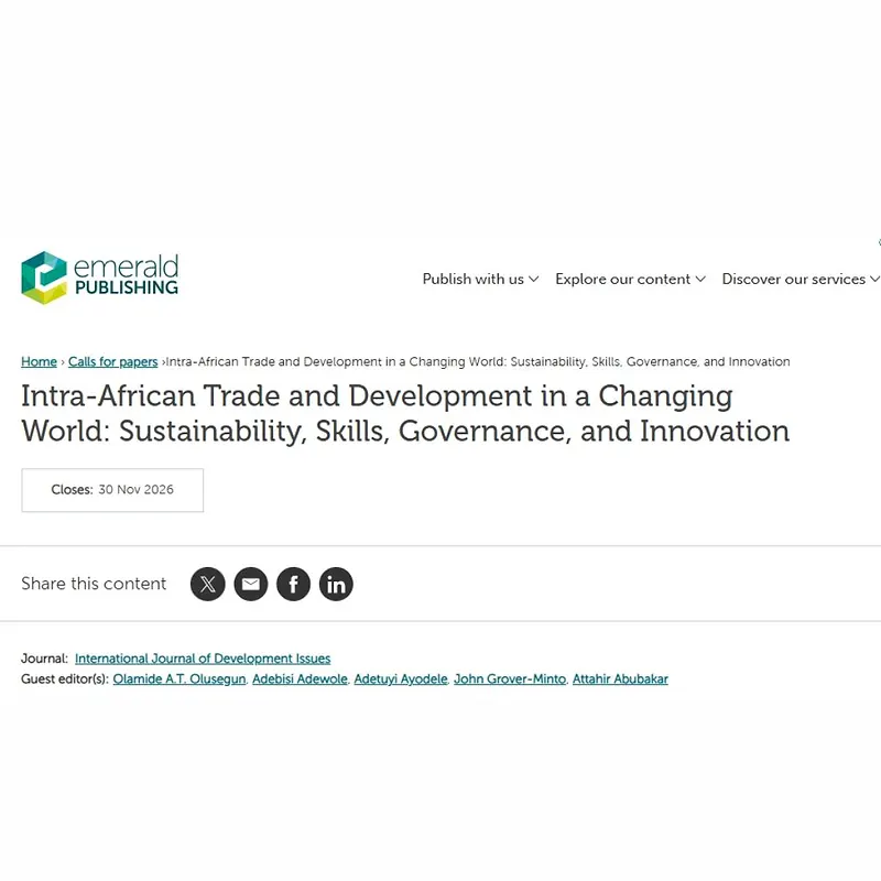 Intra-African Trade and Development in a Changing World: Sustainability, Skills, Governance, and Innovation