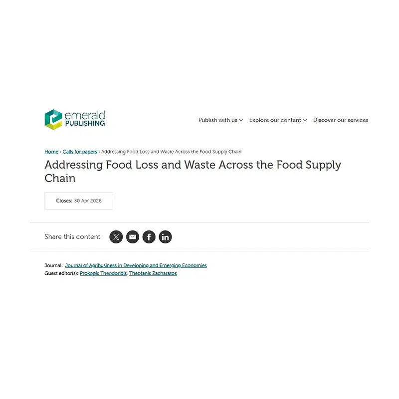 “Addressing Food Loss and Waste Across the Food Supply Chain”