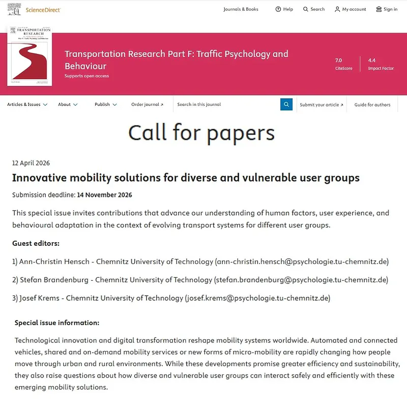 "Innovative mobility solutions for diverse and vulnerable user groups"