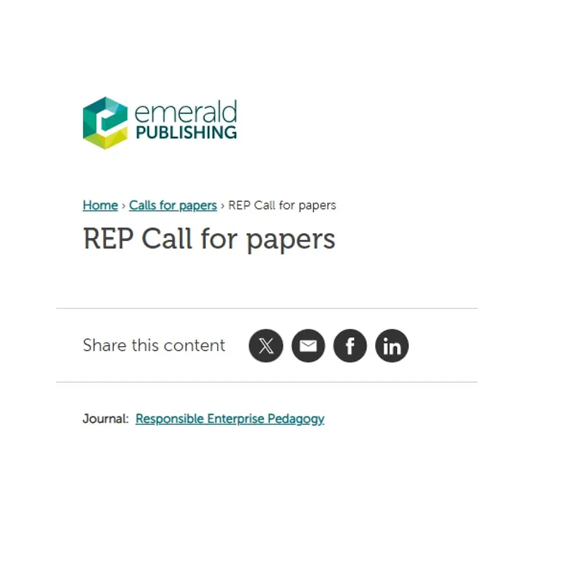 Responsible Enterprise Pedagogy (REP) — Open Call for Papers