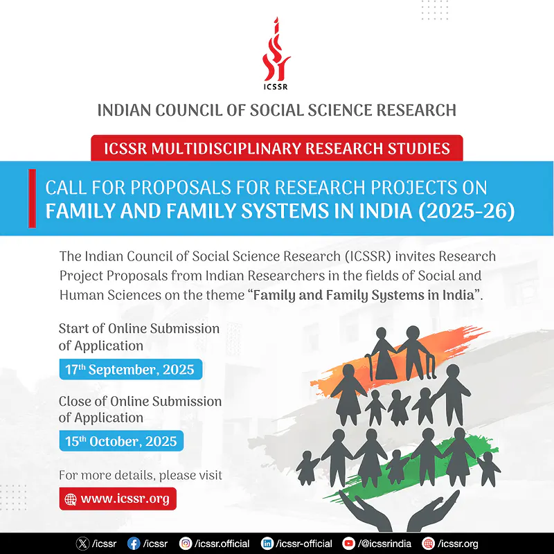 Call for Proposals for Research Projects on Family and Family Systems in India (2025-26)