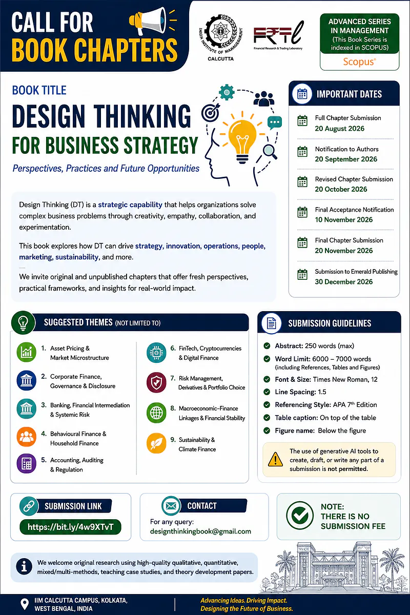 Call for Book Chapters: Design Thinking for Business Strategy