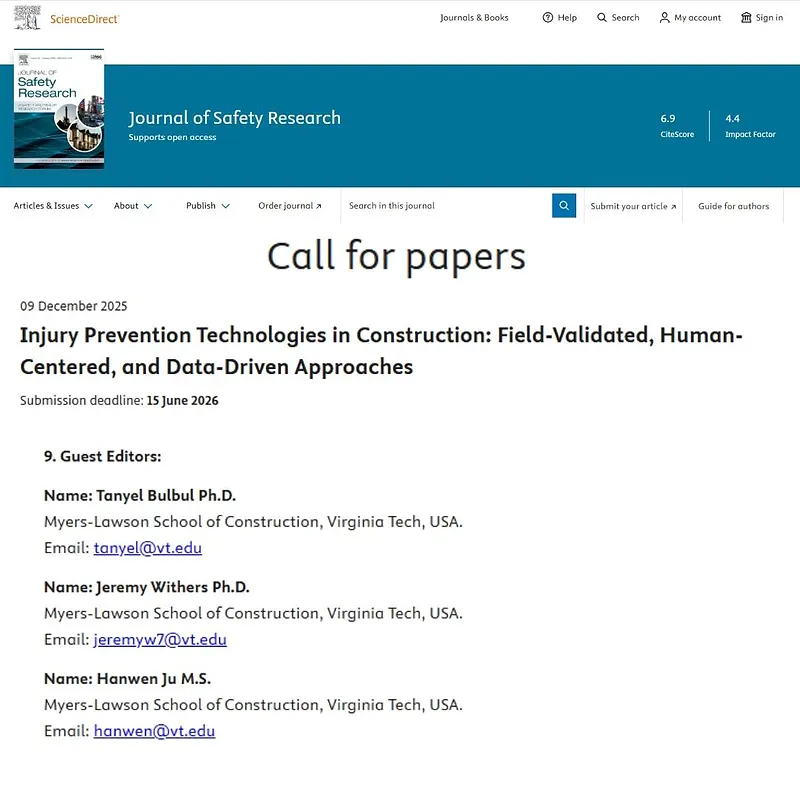 Injury Prevention Technologies in Construction: Field-Validated, Human-Centered, and Data-Driven Approaches