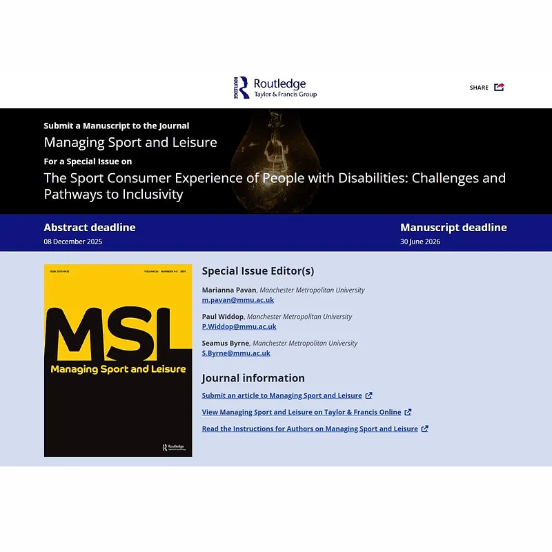 The Sport Consumer Experience of People with Disabilities: Challenges and Pathways to Inclusivity