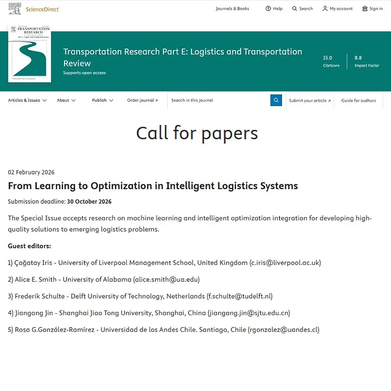  From Learning to Optimization in Intelligent Logistics Systems