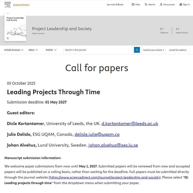 “Leading Projects Through Time”
