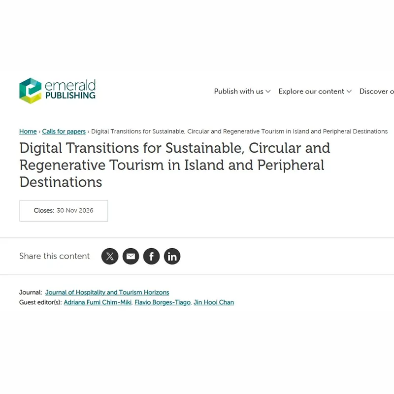 Digital Transitions for Sustainable, Circular and Regenerative Tourism in Island and Peripheral Destinations