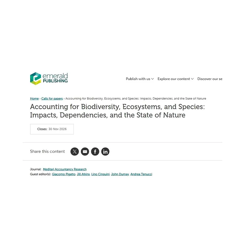 Accounting for Biodiversity, Ecosystems, and Species: Impacts, Dependencies, and the State of Nature