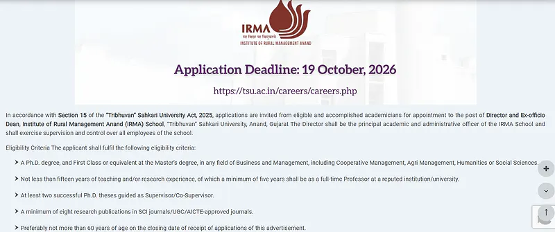 Director and Ex-officio Dean Recruitment 2026