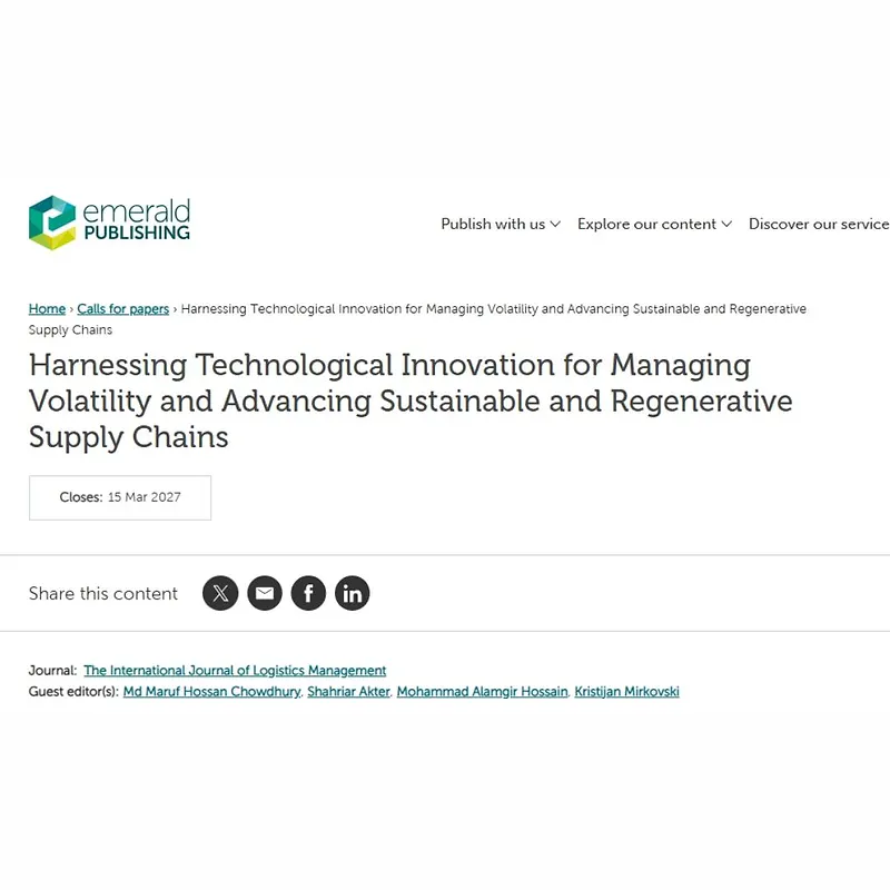 Harnessing Technological Innovation for Managing Volatility and Advancing Sustainable and Regenerative Supply Chains