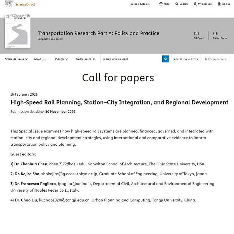 "High-Speed Rail Planning, Station–City Integration, and Regional Development"