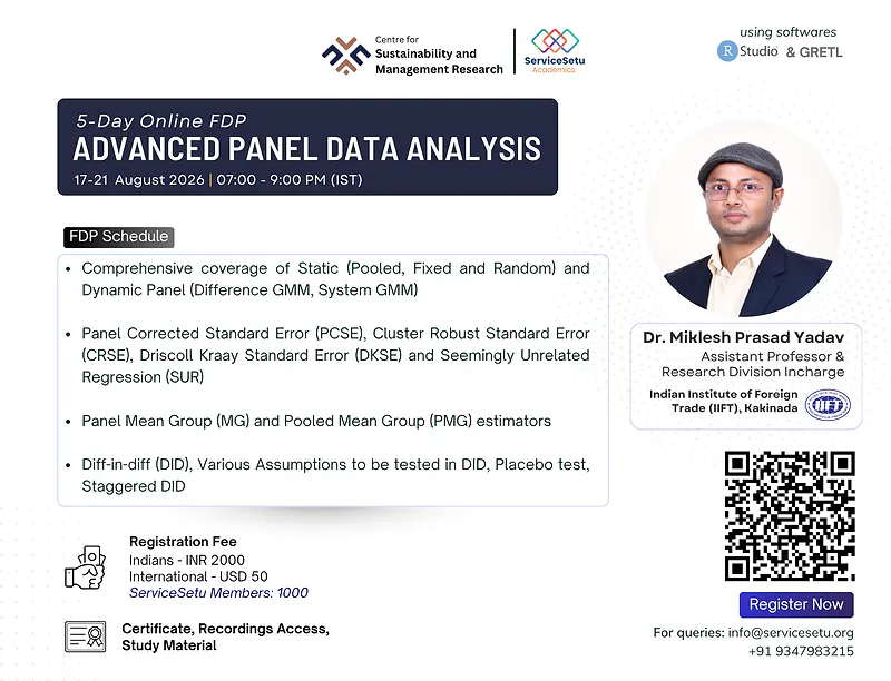 Advanced Panel Data Analysis using R & GRETL