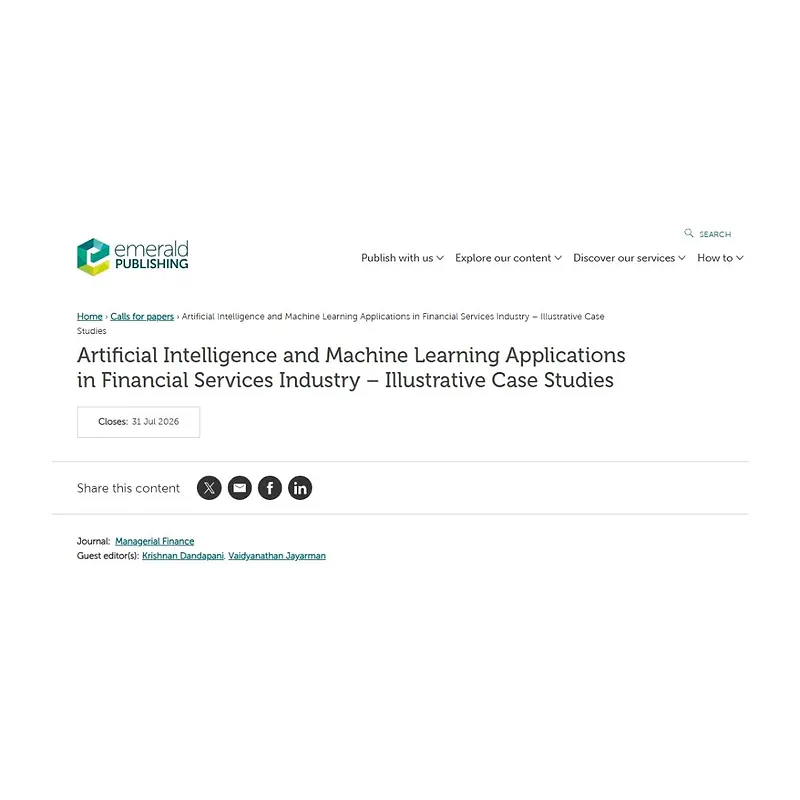 Artificial Intelligence and Machine Learning Applications in Financial Services Industry – Illustrative Case Studies