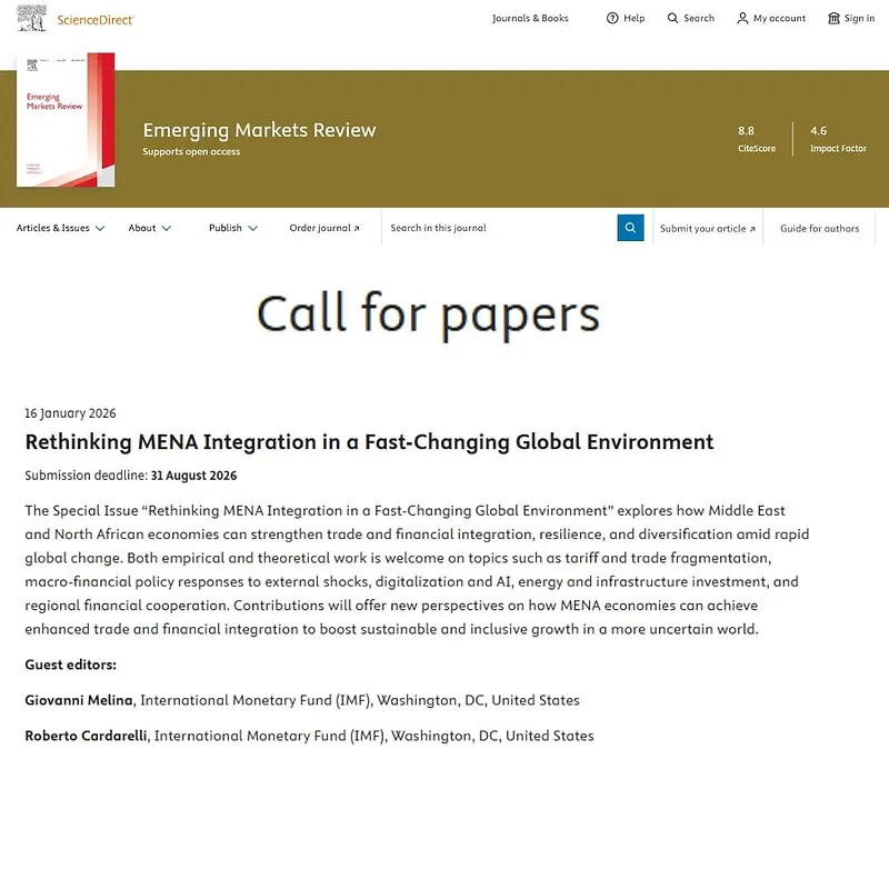  Rethinking MENA Integration in a Fast‑Changing Global Environment