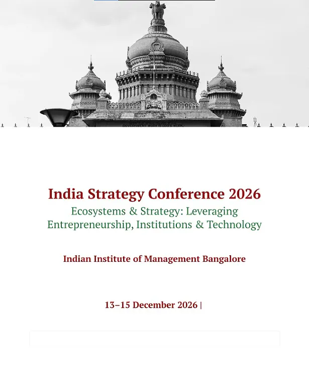 Academic Alert: India Strategy Conference (ISC) 2026