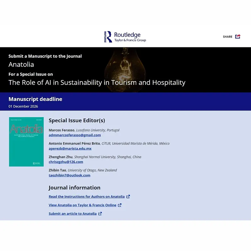 The Role of AI in Sustainability in Tourism and Hospitality