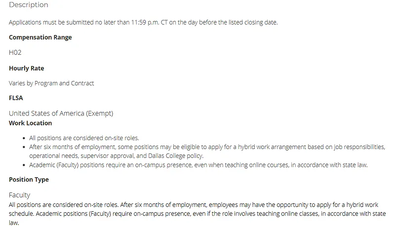 Faculty Adjunct, Communications Studies – Dallas College