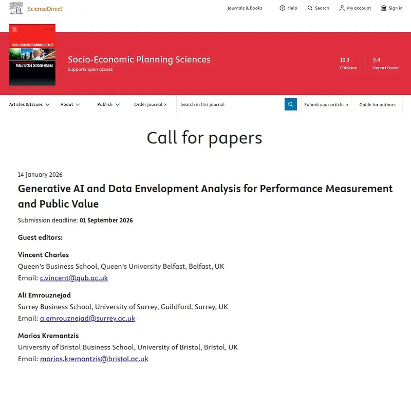 Generative AI and Data Envelopment Analysis for Performance Measurement and Public Value