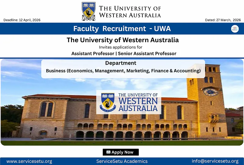 Faculty Recruitment at UWA India 2026