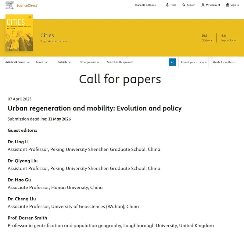 Urban Regeneration and Mobility: Evolution and Policy