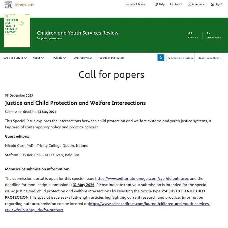 Justice and Child Protection and Welfare Intersections