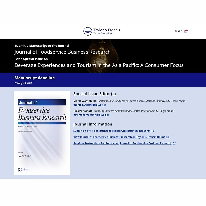 Beverage Experiences and Tourism in the Asia Pacific: A Consumer Focus