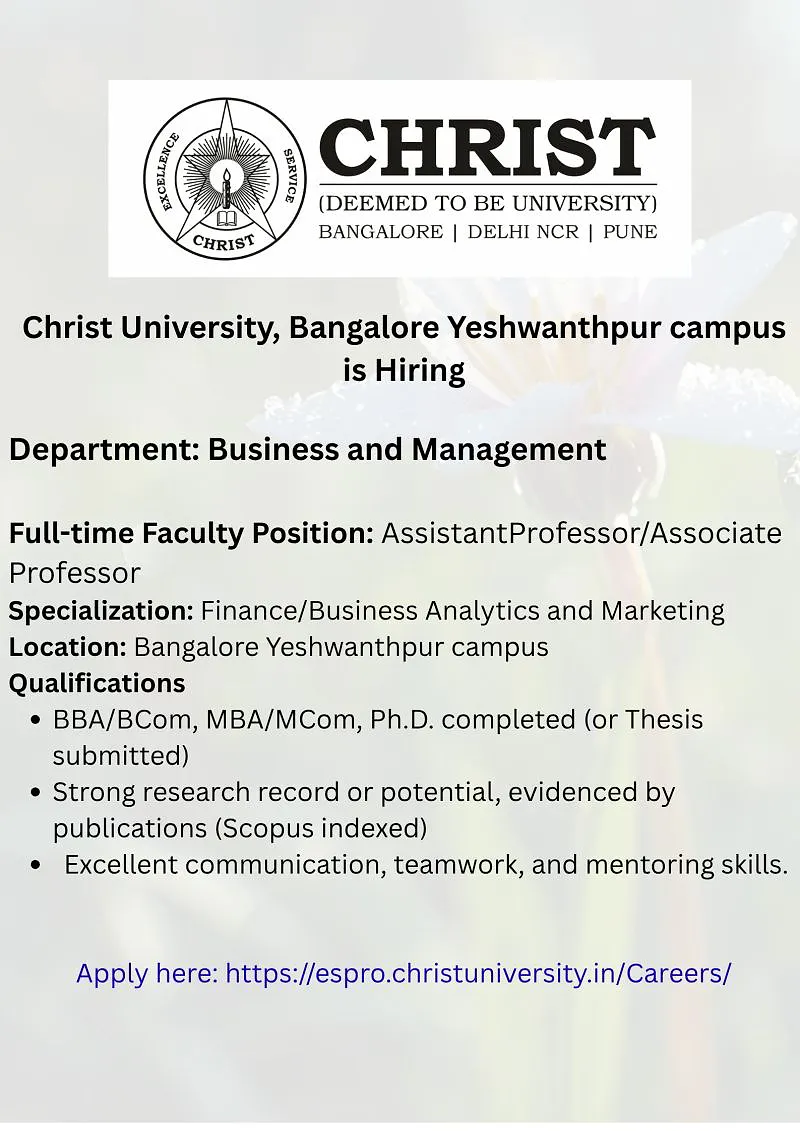 Assistant Professor / Associate Professor