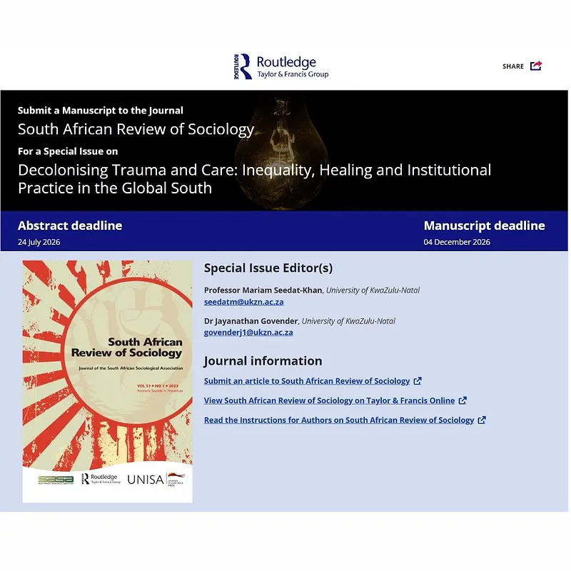 Decolonising Trauma and Care: Inequality, Healing and Institutional Practice in the Global South