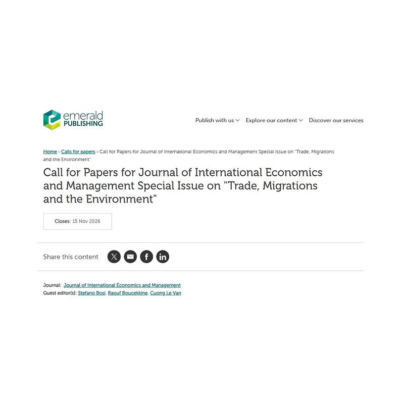 Trade, Migrations and the Environment