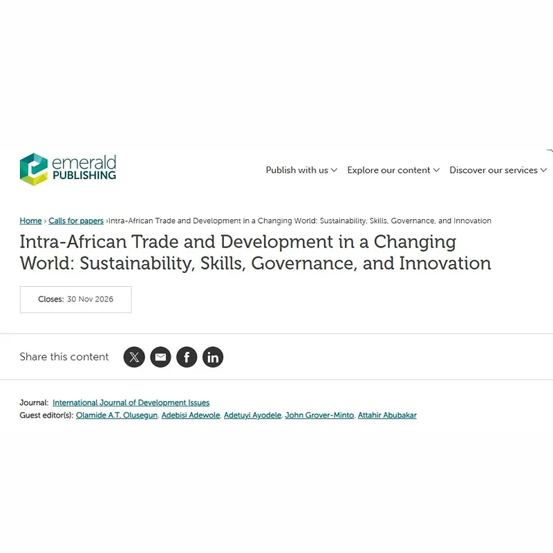 Intra-African Trade and Development in a Changing World: Sustainability, Skills, Governance, and Innovation