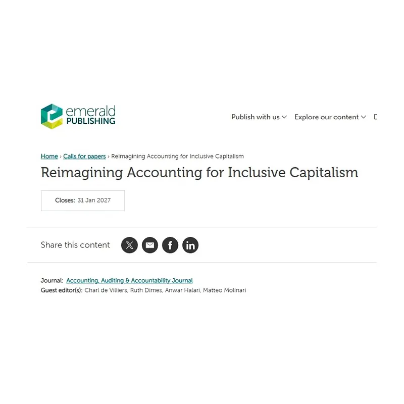 Reimagining Accounting for Inclusive Capitalism