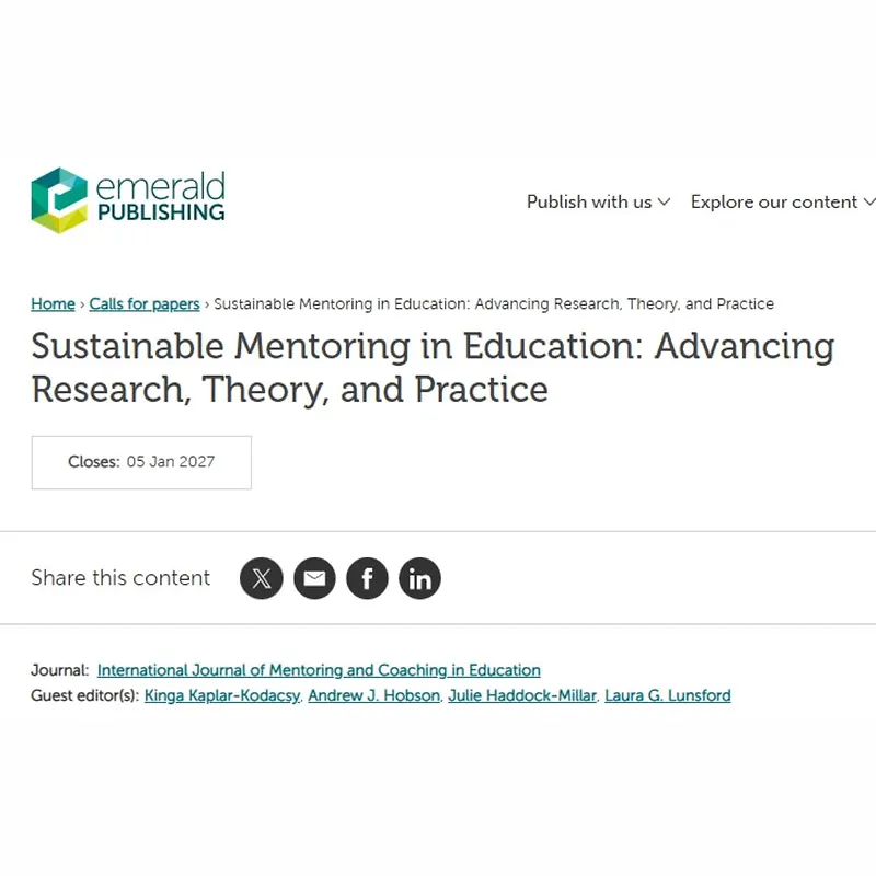 Sustainable Mentoring in Education: Advancing Research, Theory, and Practice