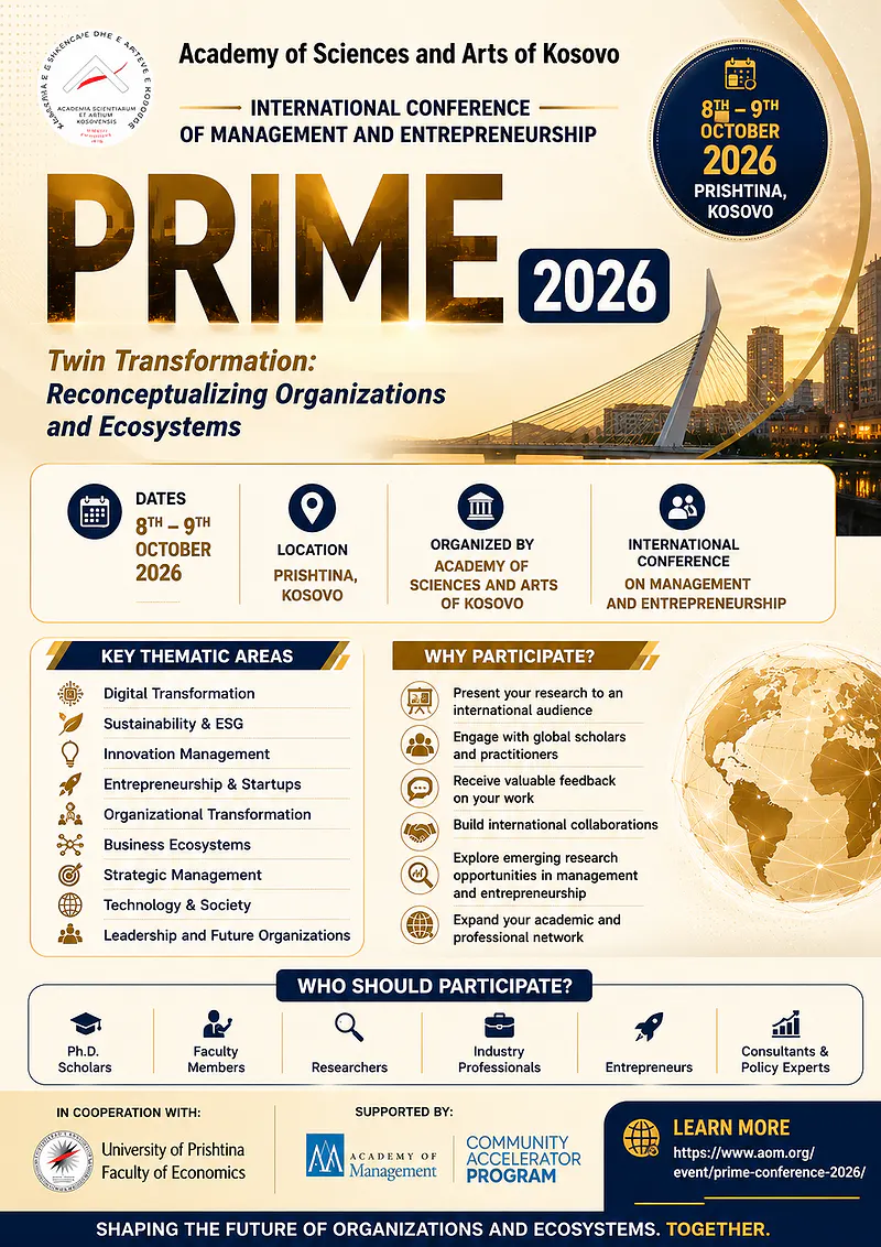 PRIME 2026: International Conference of Management and Entrepreneurship