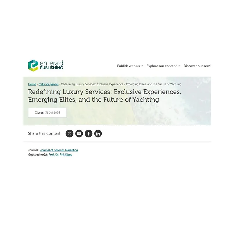 Redefining Luxury Services: Exclusive Experiences, Emerging Elites, and the Future of Yachting