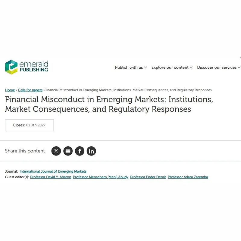 Financial Misconduct in Emerging Markets: Institutions, Market Consequences, and Regulatory Responses