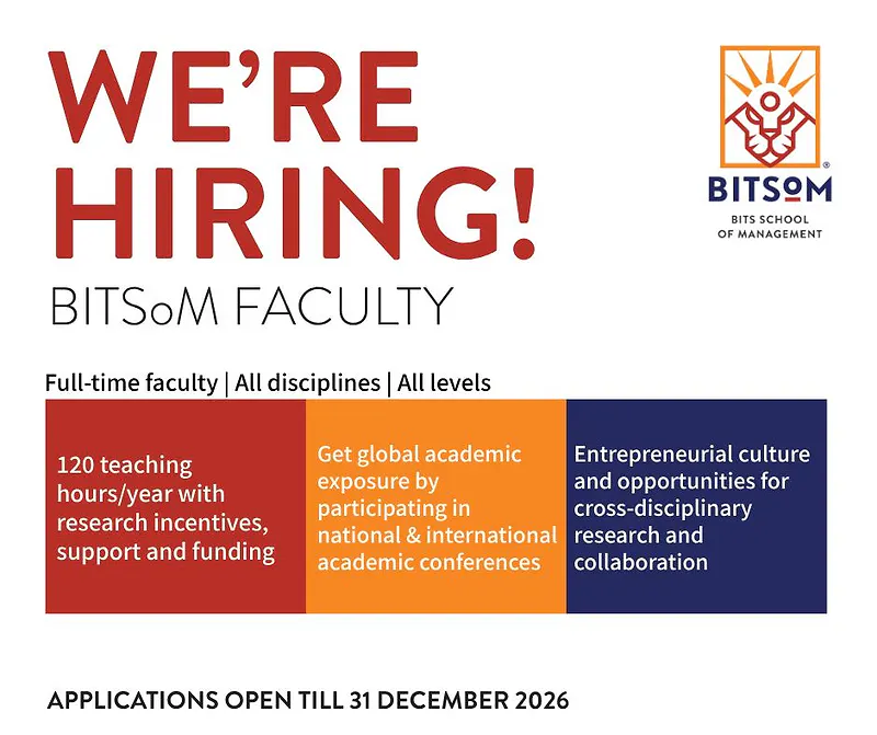 BITSoM Faculty Recruitment 2026