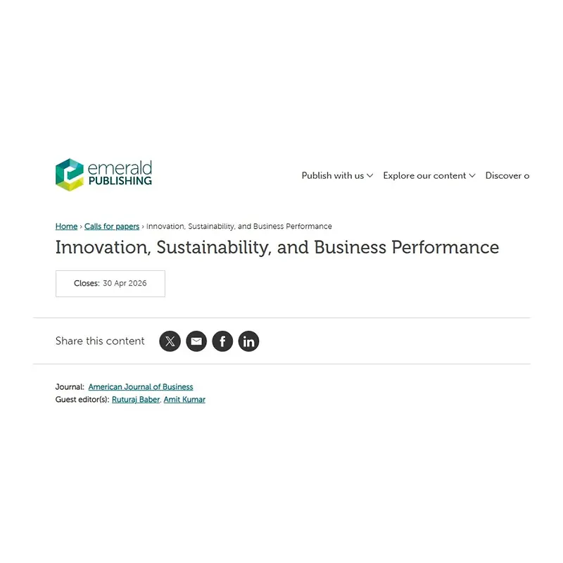 Innovation, Sustainability, and Business Performance