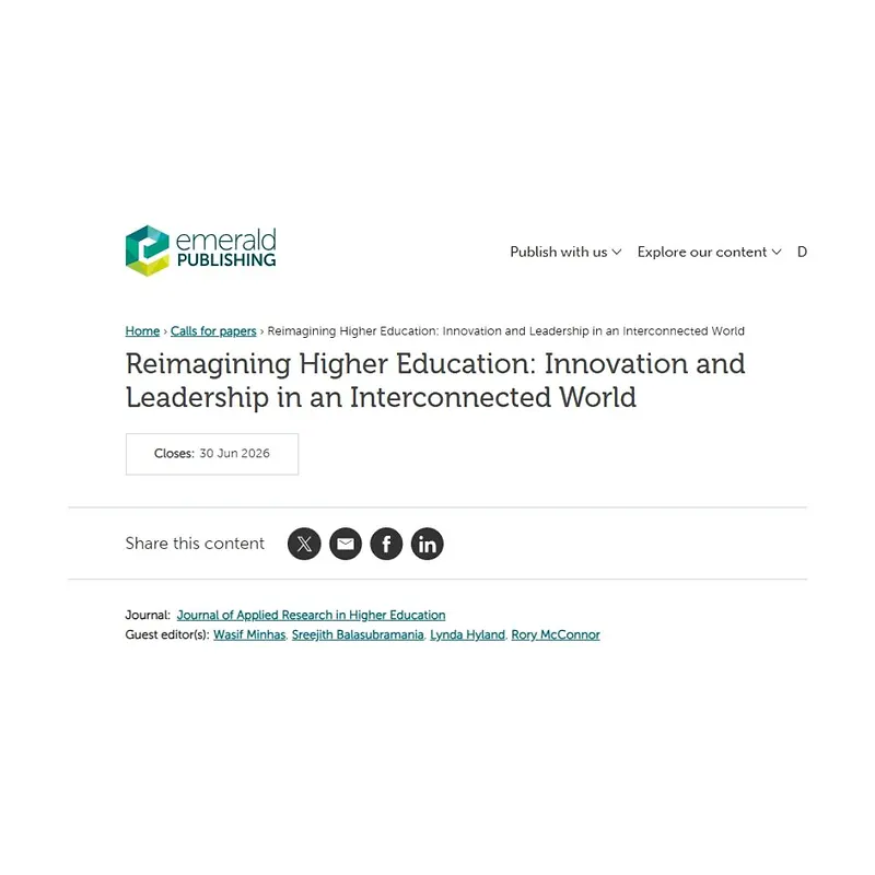 "Reimagining Higher Education: Innovation and Leadership in an Interconnected World"