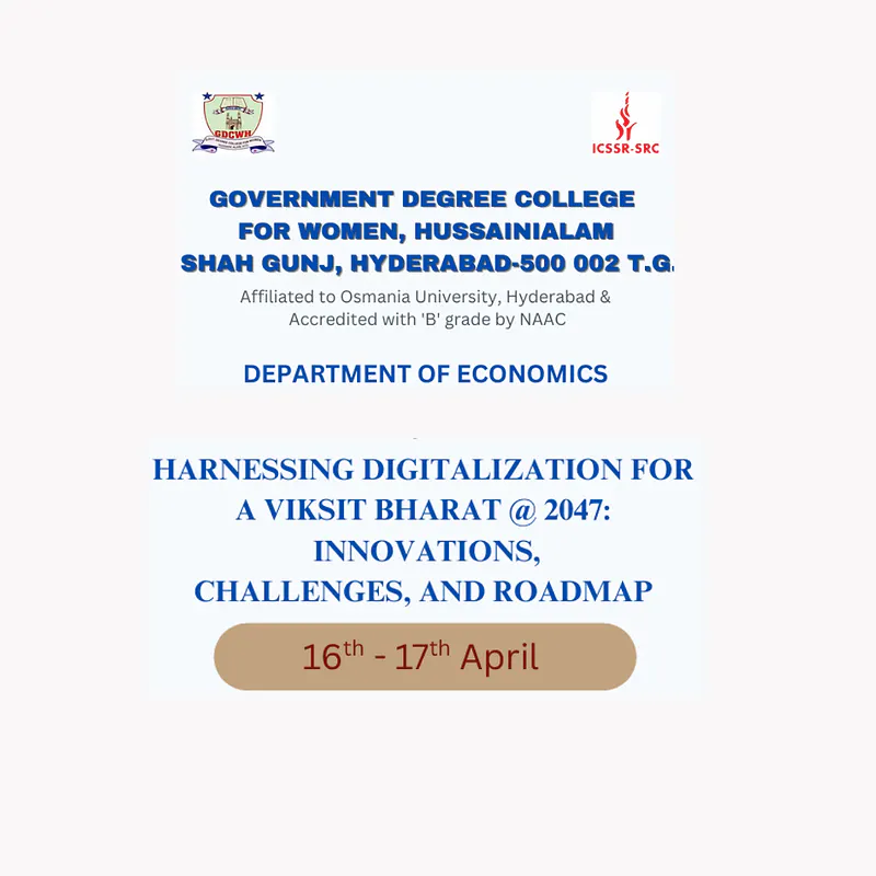 Call for Papers - Two-Day National Seminar 2026 | Harnessing Digitalization for a Viksit Bharat @ 2047