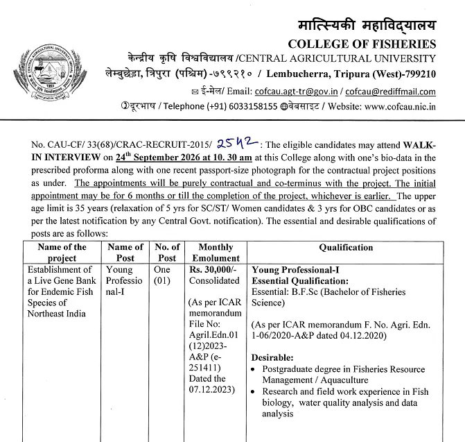 Young Professional-I Recruitment 2026 