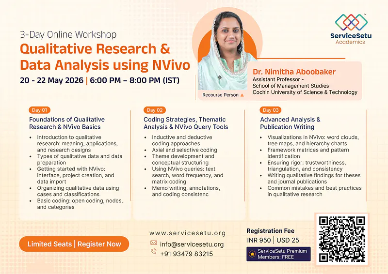 3-Day Online Workshop: Qualitative Research & Data Analysis using NVivo