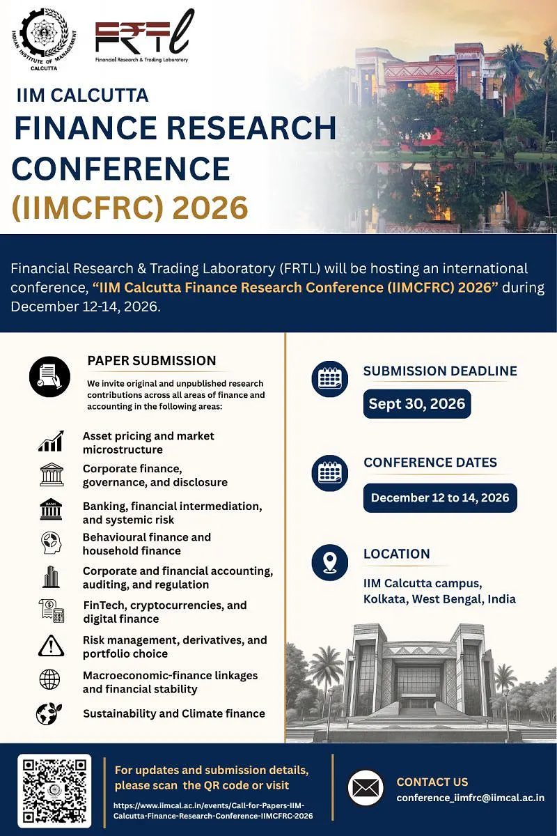 IIM Calcutta Finance Research Conference (IIMCFRC) 2026 – Call for Papers
