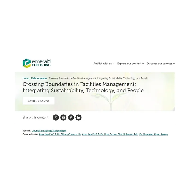 Crossing Boundaries in Facilities Management: Integrating Sustainability, Technology, and People