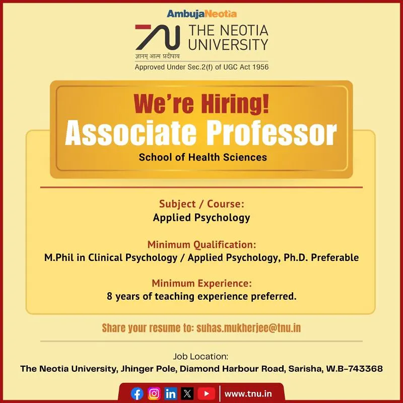 Associate Professor – Applied Psychology
