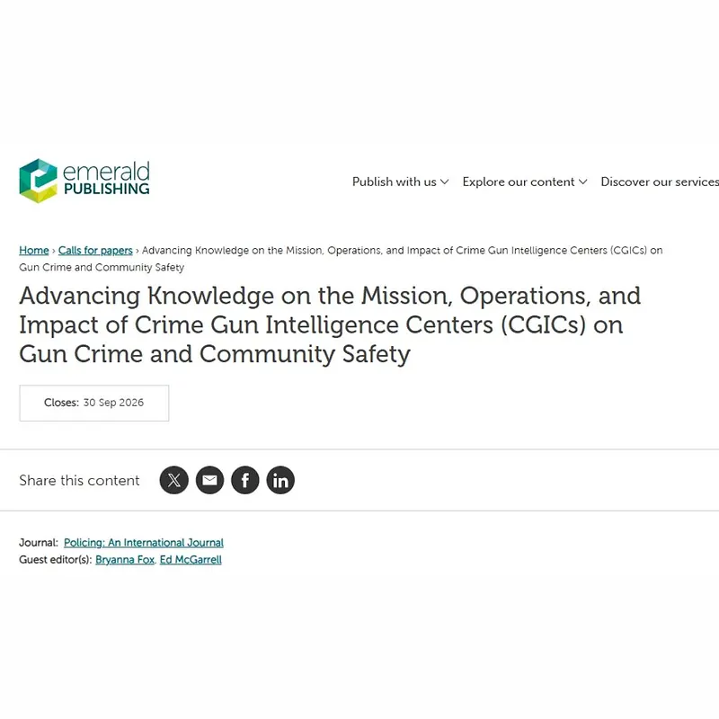 Advancing Knowledge on Crime Gun Intelligence Centers (CGICs)